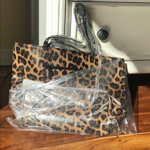 Chico’s Large leopard print tote bag!